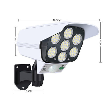 2 Pack Motion Sensor Solar Lights Outdoor Waterproof Lights Dummy Fake Camera for Porch Patio