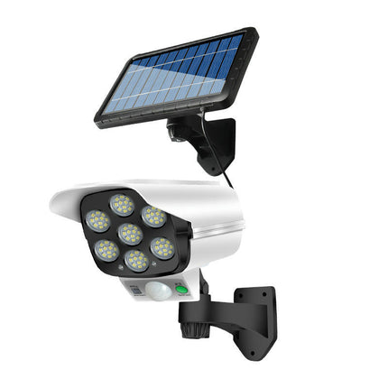 2 Pack Motion Sensor Solar Lights Outdoor Waterproof Lights Dummy Fake Camera for Porch Patio