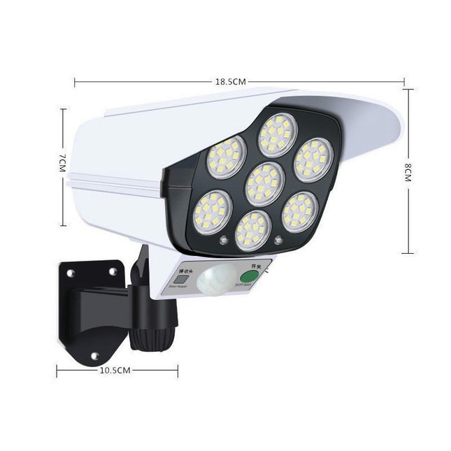2 Pack Motion Sensor Solar Lights Outdoor Waterproof Lights Dummy Fake Camera for Porch Patio