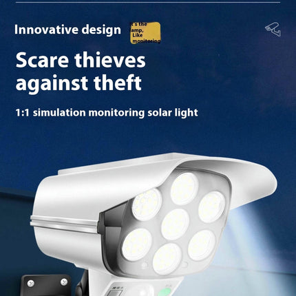 2 Pack Motion Sensor Solar Lights Outdoor Waterproof Lights Dummy Fake Camera for Porch Patio