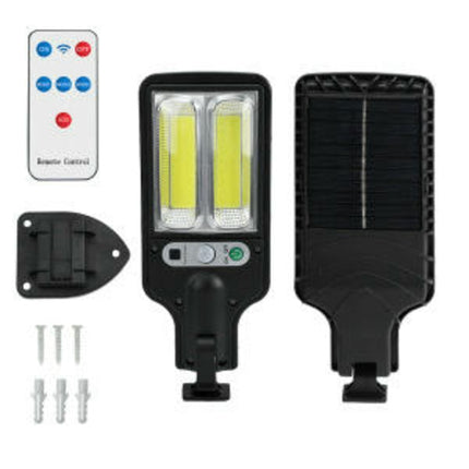 2 Pack Solar Street Lights Motion Sensor Outdoor Waterproof Flood Lights for Garage Yard