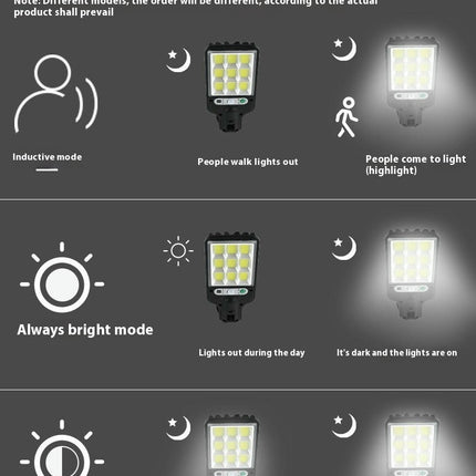 2 Pack Solar Street Lights Motion Sensor Outdoor Waterproof Flood Lights for Garage Yard