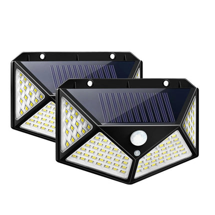 2 Pack Solar Lights Outdoor Solar Motion Sensor Waterproof Wall Lights of Garden Garage Yard