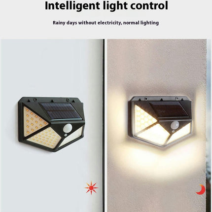 2 Pack Solar Lights Outdoor Solar Motion Sensor Waterproof Wall Lights of Garden Garage Yard