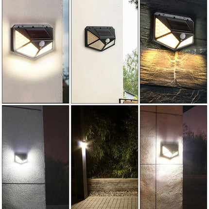 2 Pack Solar Lights Outdoor Solar Motion Sensor Waterproof Wall Lights of Garden Garage Yard