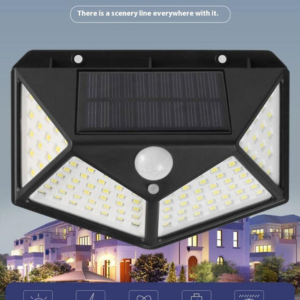 2 Pack Solar Lights Outdoor Solar Motion Sensor Waterproof Wall Lights of Garden Garage Yard