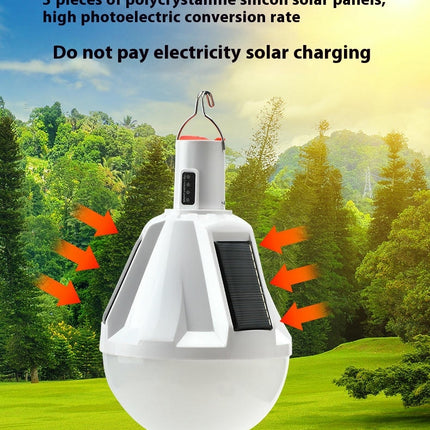 Emergency Solar Rechargeable Light Bulbs Portable LED Solar Emergency Light for Outdoor Camping