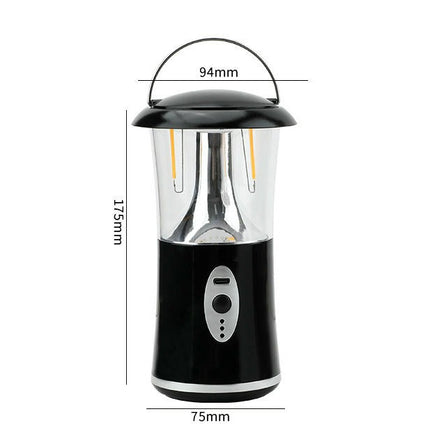 2 Pcs Camping Lantern Rechargeable USB Powered LED Tent Lamp for Outdoor Hiking Emergency
