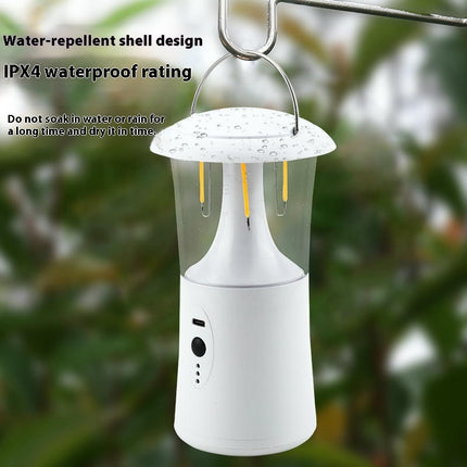 2 Pcs Camping Lantern Rechargeable USB Powered LED Tent Lamp for Outdoor Hiking Emergency