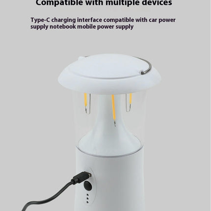 2 Pcs Camping Lantern Rechargeable USB Powered LED Tent Lamp for Outdoor Hiking Emergency