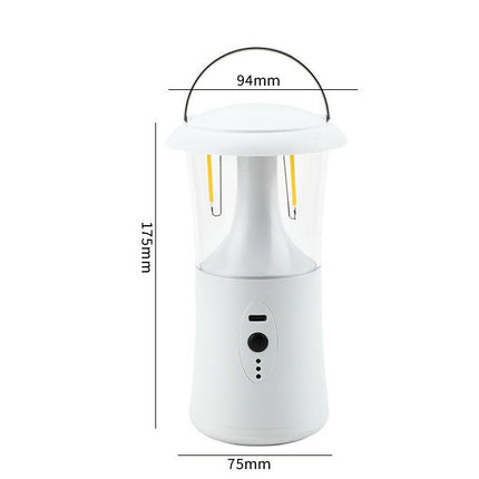 2 Pcs Camping Lantern Rechargeable USB Powered LED Tent Lamp for Outdoor Hiking Emergency