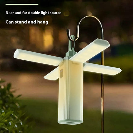 Foldable Camping Light Rechargeable Lantern Portable Flashlight for Camping Emergencies