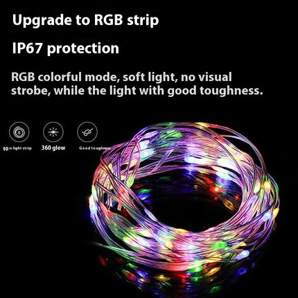 Camping String Lights Rechargeable Tent Lights String Hanging Waterproof Portable LED Lamp