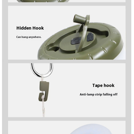 Camping String Lights Rechargeable Tent Lights String Hanging Waterproof Portable LED Lamp