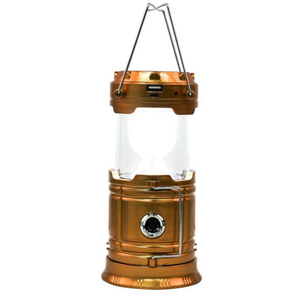 2 Pcs LED Camping Lantern, Solar and Rechargeable Lantern Flashlight Collapsible Portable Light
