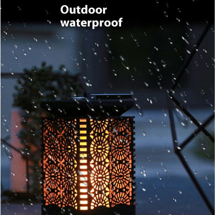 2 Pack Dual Use Solar Flickering Flame Lights Outdoor Lantern Lights for Garden Lawn Patio Yard