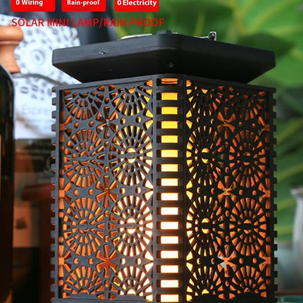 2 Pack Dual Use Solar Flickering Flame Lights Outdoor Lantern Lights for Garden Lawn Patio Yard