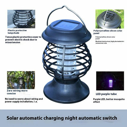 2 Pack Solar Bug Zapper Outdoor Waterproof Mosquito Zapper Killer for Home Patio Backyard Camping