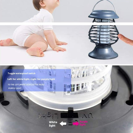 2 Pack Solar Bug Zapper Outdoor Waterproof Mosquito Zapper Killer for Home Patio Backyard Camping