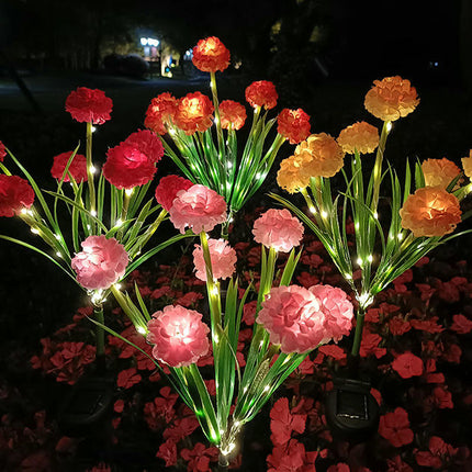 2 Pack Solar Garden Lights with Flowers Outdoor Decoration Lights for Patio Yard Pathway