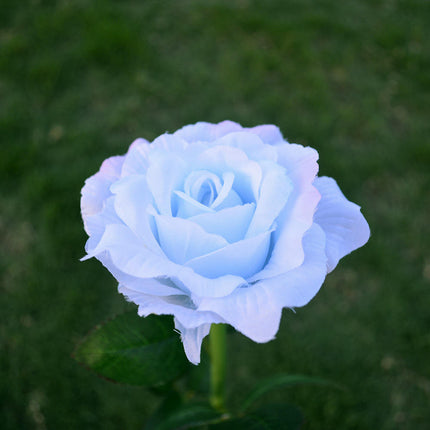 2 Pack Solar Rose Flowers Outdoor Garden Lights Solar Lights for Outside Yard Decorations