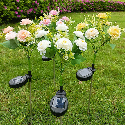 2 Pack Outdoor Garden Flowers Lights Solar Lights for Outside Yard Patio Decorations