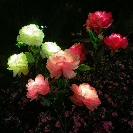 2 Pack Solar Garden Lights Flowers Solar Outdoor Waterproof Lights for Outside Yard Garden