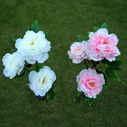 2 Pack Solar Garden Lights Flowers Solar Outdoor Waterproof Lights for Outside Yard Garden