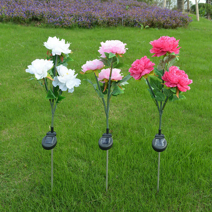 2 Pack Solar Garden Lights Flowers Solar Outdoor Waterproof Lights for Outside Yard Garden