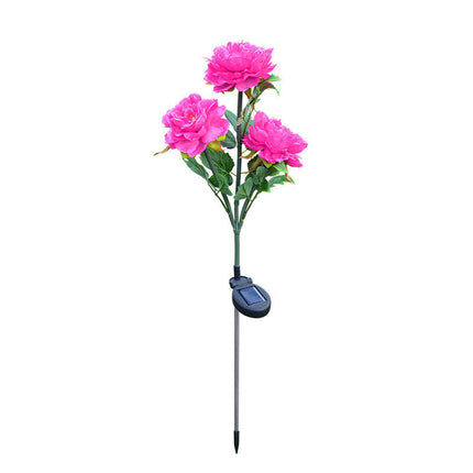 2 Pack Solar Garden Lights Flowers Solar Outdoor Waterproof Lights for Outside Yard Garden