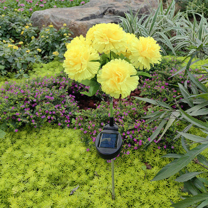 2 Pack Solar Garden Lights Carnation Flowers Waterproof Outdoor Lights for Outside Yard Garden