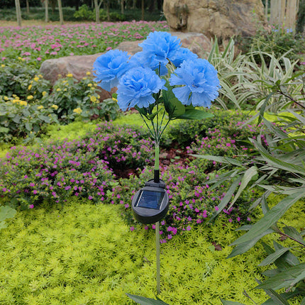 2 Pack Solar Garden Lights Carnation Flowers Waterproof Outdoor Lights for Outside Yard Garden