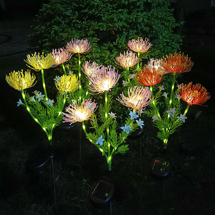 4 Pack Solar Flowers Lights Outdoor Waterproof Solar Lights for Outside Garden Yard Decor