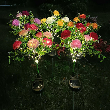 2 Pack Solar Lights Outdoor Garden Decorative Waterproof Flowers Lights for Yard Garden Patio