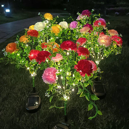 2 Pack Solar Lights Outdoor Garden Decorative Waterproof Flowers Lights for Yard Garden Patio