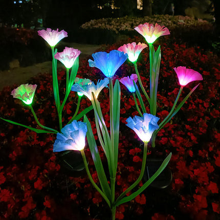Outdoor Solar Flower Lights Waterproof Solar Lights for Outside Garden Yard Decor