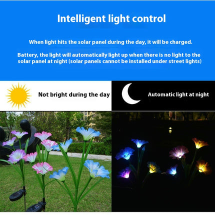 Outdoor Solar Flower Lights Waterproof Solar Lights for Outside Garden Yard Decor