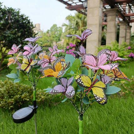Outdoor Waterproof 2 Pack Butterfly Solar Lights for Garden Yard Patio Lawn Decor