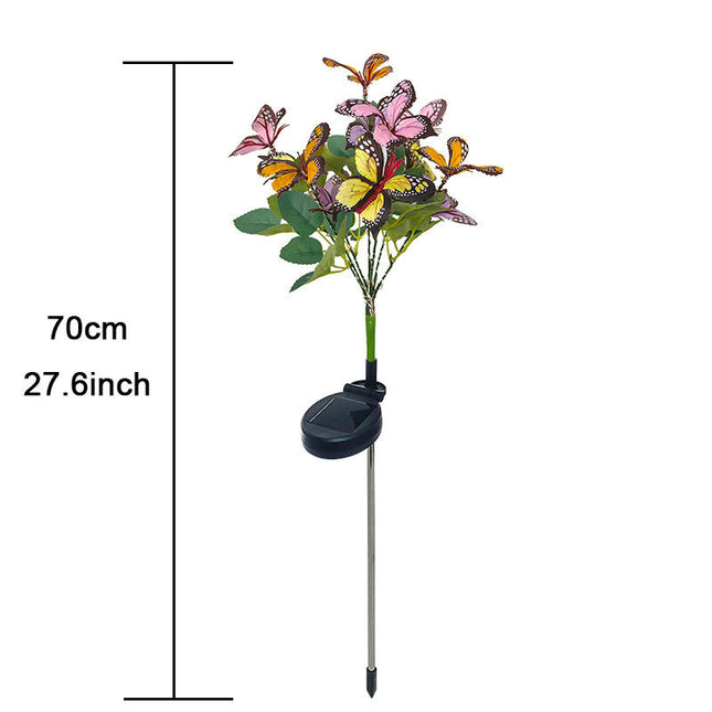 Outdoor Waterproof 2 Pack Butterfly Solar Lights for Garden Yard Patio Lawn Decor
