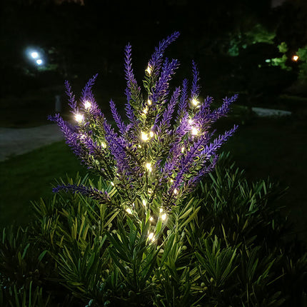 Pack Outdoor Waterproof Lavender Flowers Decorative Solar Lights for Outside Garden Decor