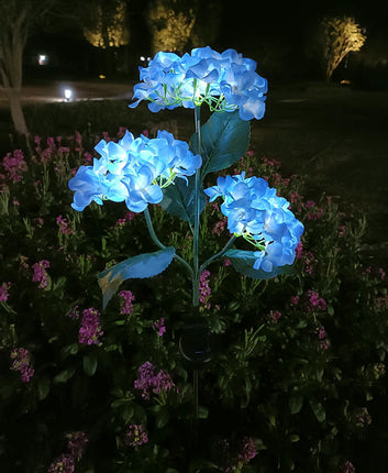 2 Pack Solar Outdoor Waterproof Hydrangea Flower Solar Lights for Garden Yard Decor