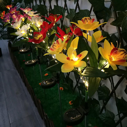 2 Pack Solar Decorative Lights Outdoor Waterproof Flower Solar Lights for Garden Yard Decor