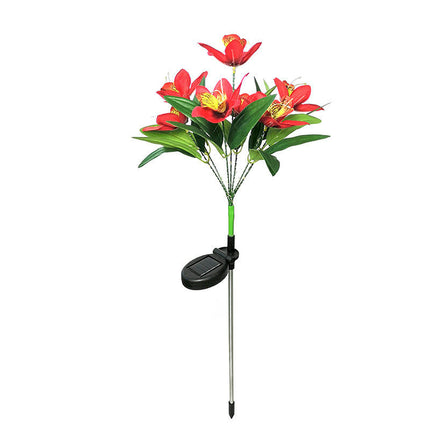 2 Pack Solar Decorative Lights Outdoor Waterproof Flower Solar Lights for Garden Yard Decor