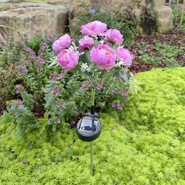 2 Pack Solar Garden Stake Lights Waterproof LED Flowers Outdoor Lights for Garden Lawn Patio