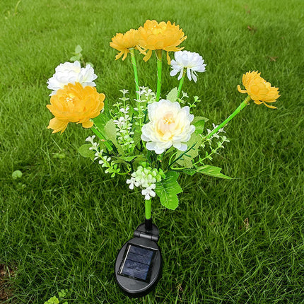 2 Pack Outdoor Waterproof Flowers Solar Decorative Stake Lights for Patio Yard Lawn Decor