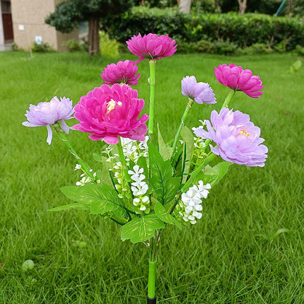 2 Pack Outdoor Waterproof Flowers Solar Decorative Stake Lights for Patio Yard Lawn Decor