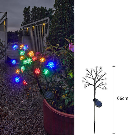 2 Packs Outdoor Flower Solar Lights LED Outdoor Garden Stake Lights for Pathway Yard Lawn Patio