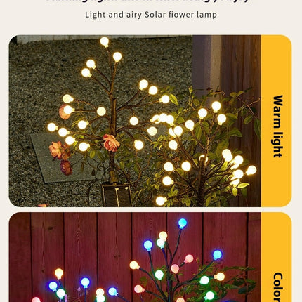 2 Pack Outdoor Waterproof Solar Lights Garden Decorative Lights for Yard Patio Lawn