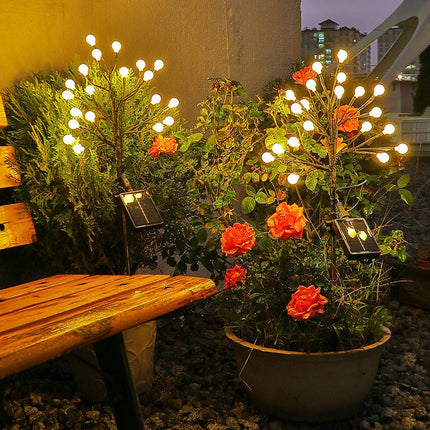 2 Pack Outdoor Waterproof Solar Lights Garden Decorative Lights for Yard Patio Lawn