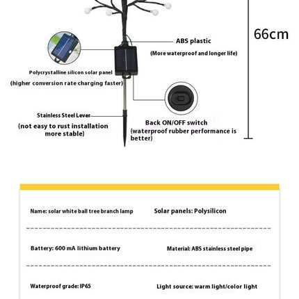 2 Pack Outdoor Waterproof Solar Lights Garden Decorative Lights for Yard Patio Lawn